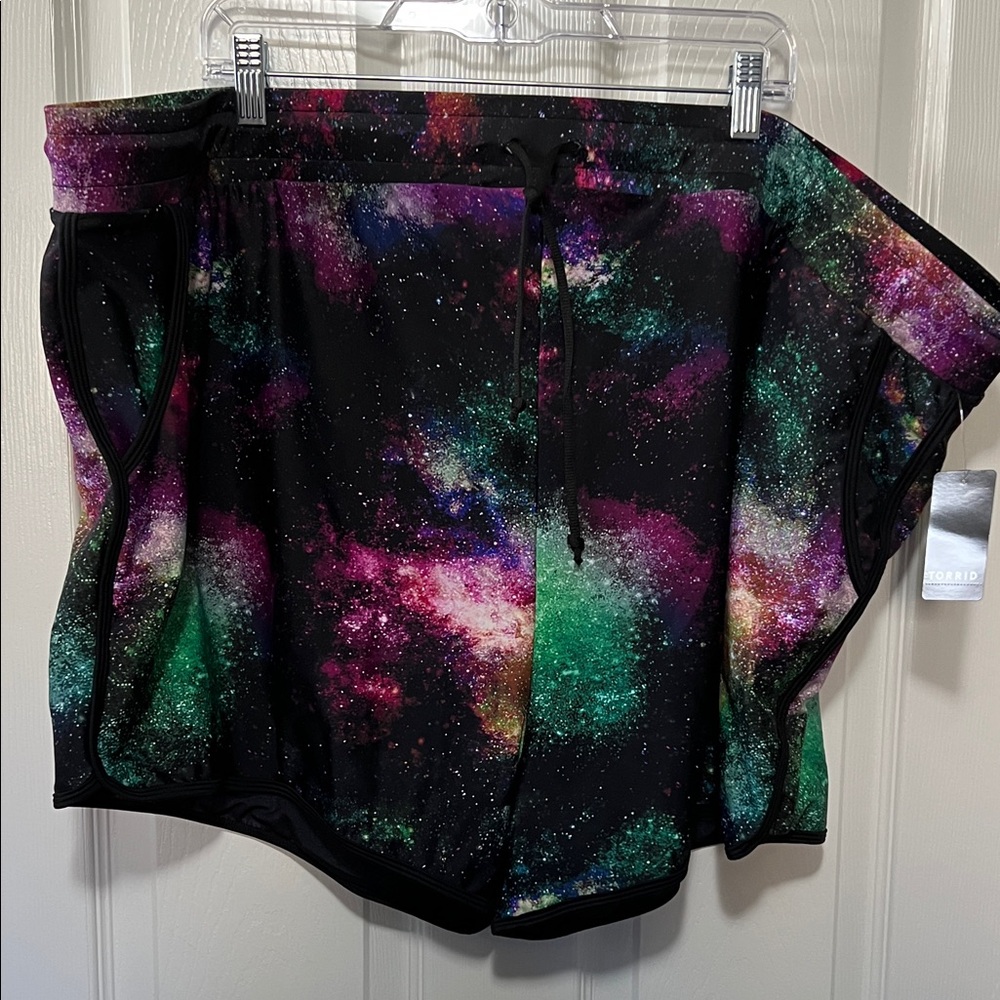Torrid Multicolor Galaxy Print Swim Shorts - Picture 3 of 7